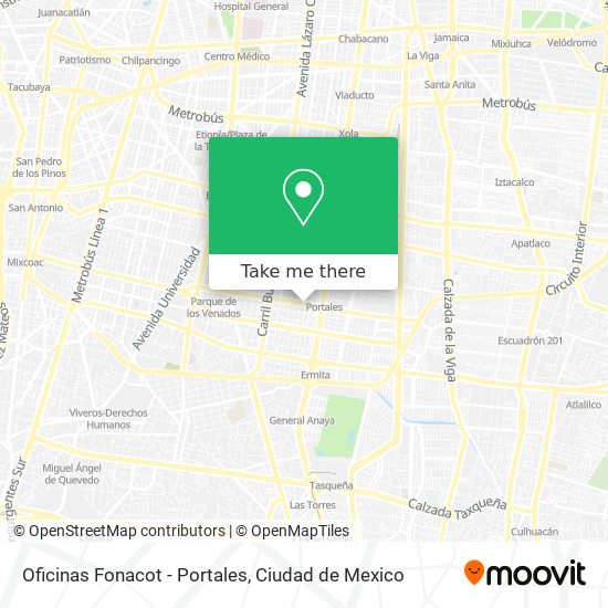 Oficinas Fonacot - Portales map