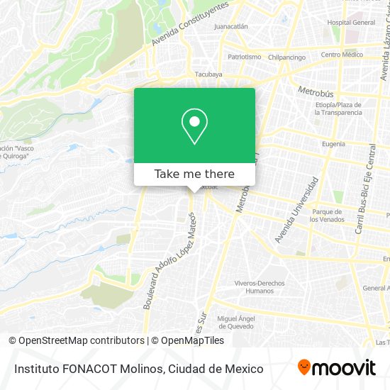 Instituto FONACOT Molinos map