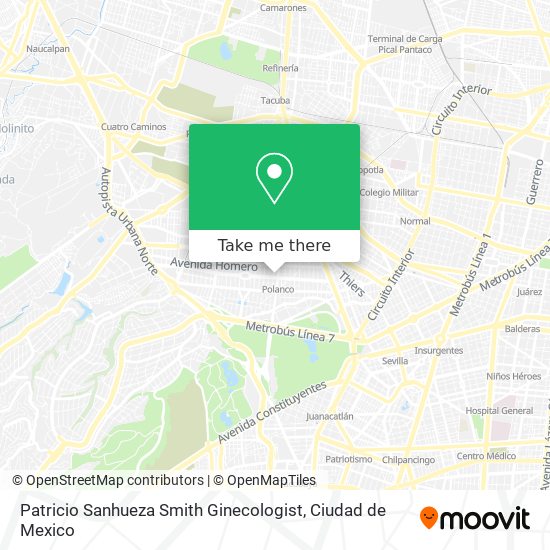 Mapa de Patricio Sanhueza Smith Ginecologist