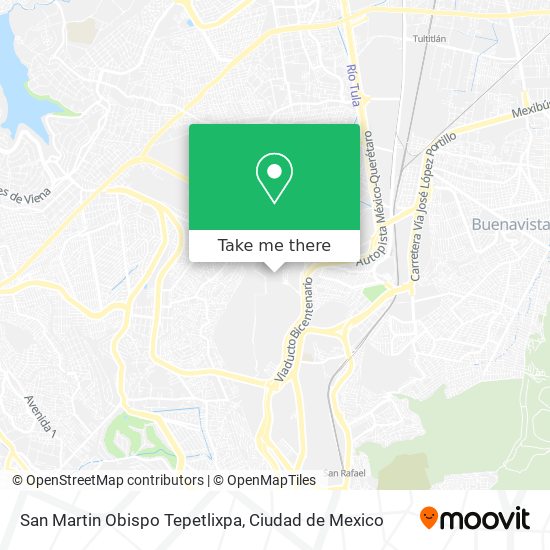 San Martin Obispo Tepetlixpa map