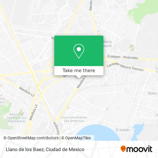 Llano de los Baez map