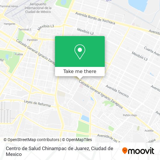 Mapa de Centro de Salud Chinampac de Juarez