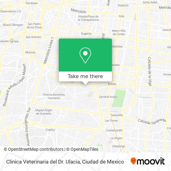 Mapa de Clinica Veterinaria del Dr. Ulacia
