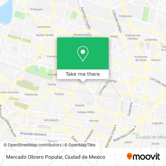 Mercado Obrero Popular map
