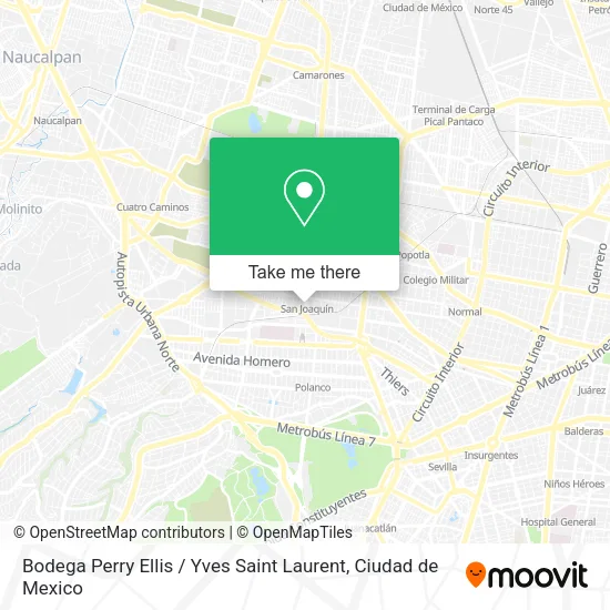 Mapa de Bodega Perry Ellis / Yves Saint Laurent