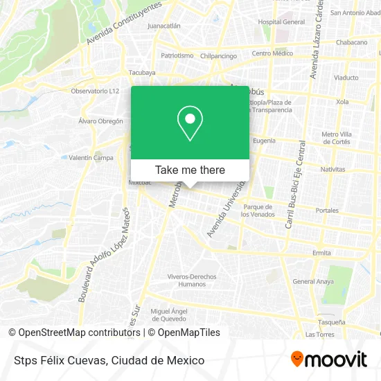 Stps Félix Cuevas map
