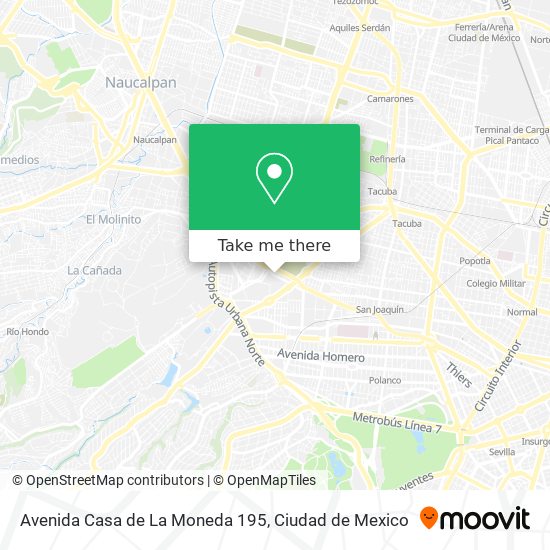 Mapa de Avenida Casa de La Moneda 195