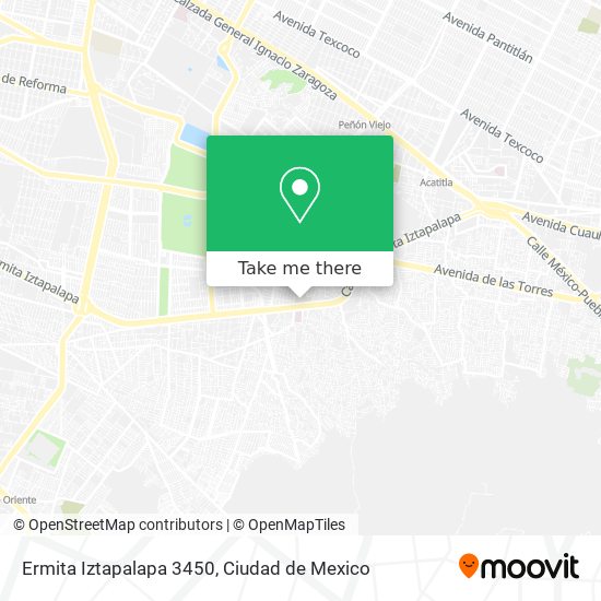 Ermita Iztapalapa 3450 map