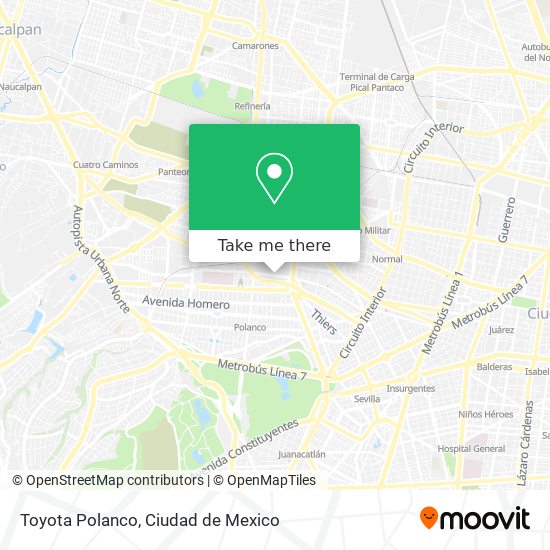 Toyota Polanco map