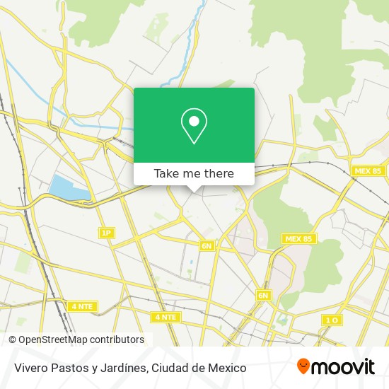 Mapa de Vivero Pastos y Jardínes