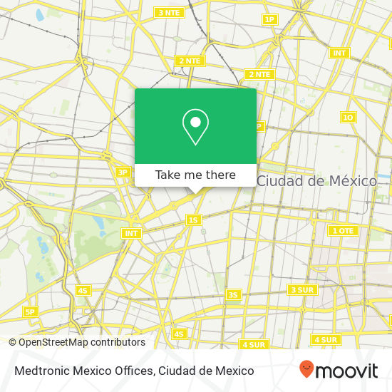 Medtronic Mexico Offices map