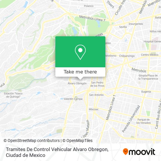 Tramites De Control Vehicular Alvaro Obregon map