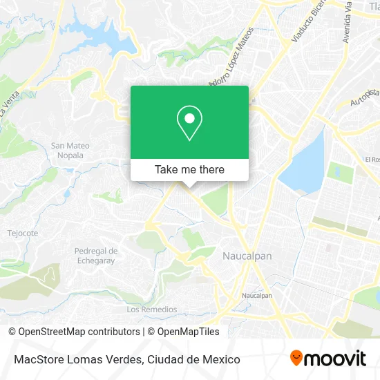 MacStore Lomas Verdes map