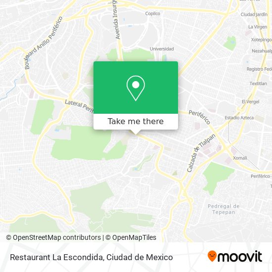 Restaurant La Escondida map