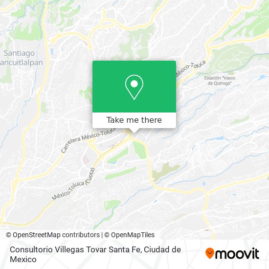 Mapa de Consultorio Villegas Tovar Santa Fe