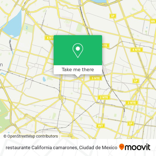 Mapa de restaurante California camarones