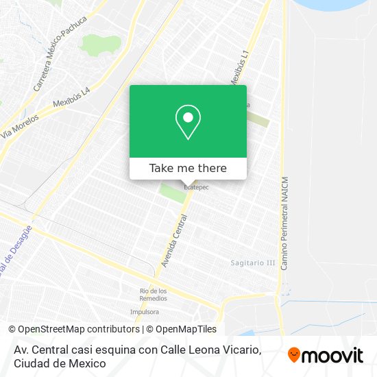 Av. Central casi esquina con Calle Leona Vicario map