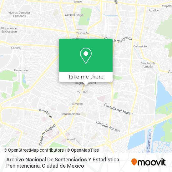 Archivo Nacional De Sentenciados Y Estadística Penintenciaria map