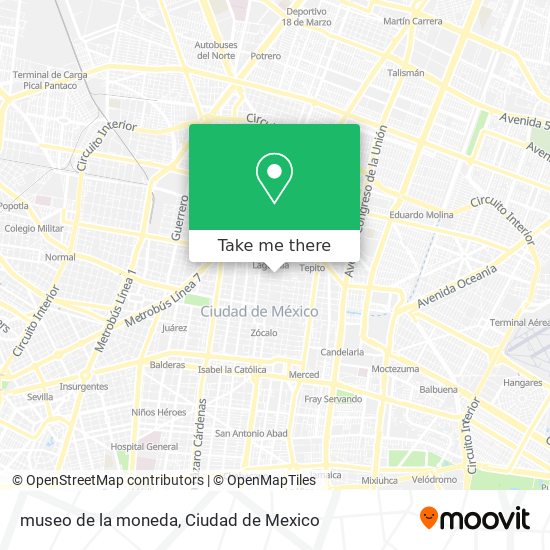 Mapa de museo de la moneda