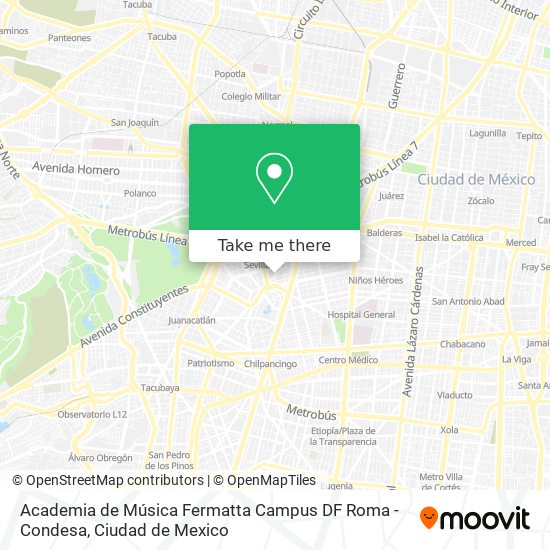 Academia de Música Fermatta Campus DF Roma - Condesa map