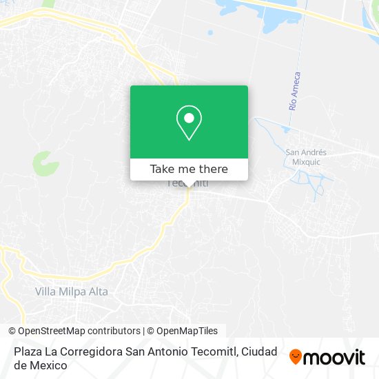 Plaza La Corregidora San Antonio Tecomitl map