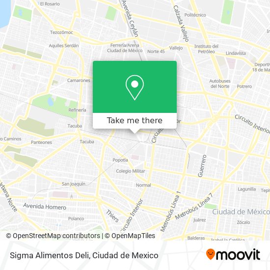 Mapa de Sigma Alimentos Deli