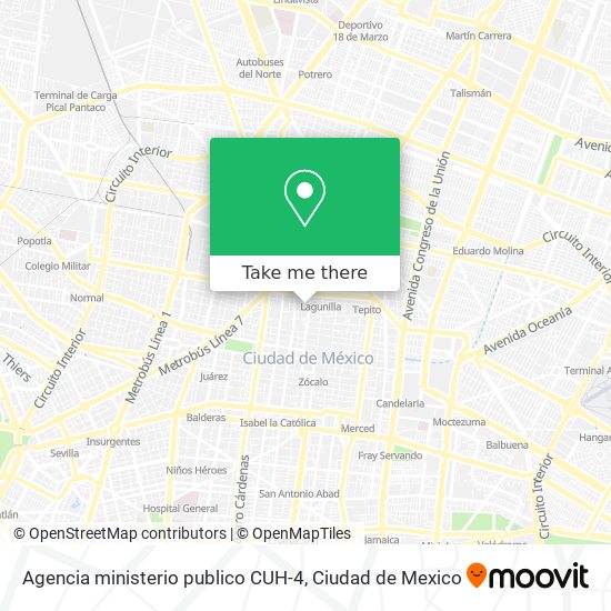 Agencia ministerio publico CUH-4 map