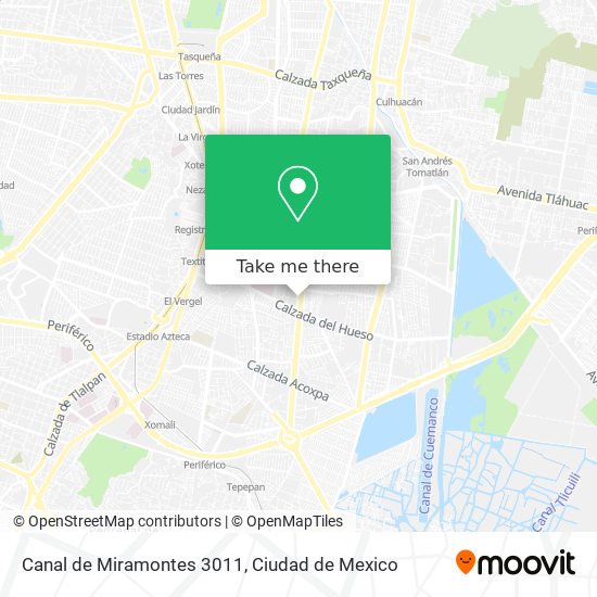 Canal de Miramontes 3011 map