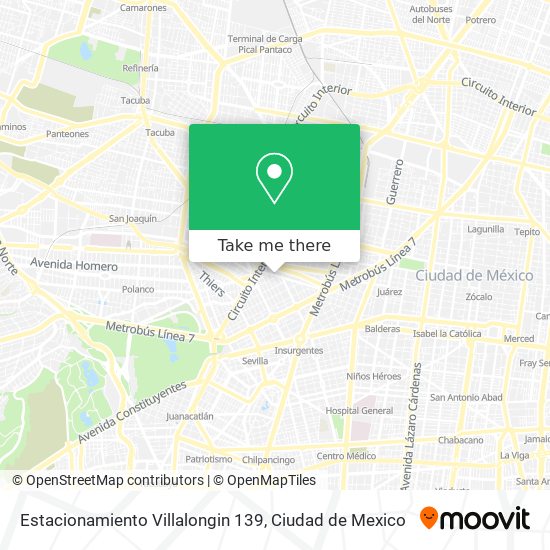 Mapa de Estacionamiento Villalongin 139