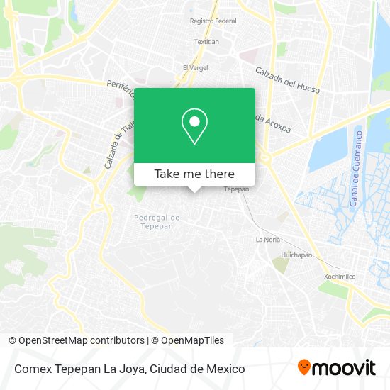 Mapa de Comex Tepepan La Joya