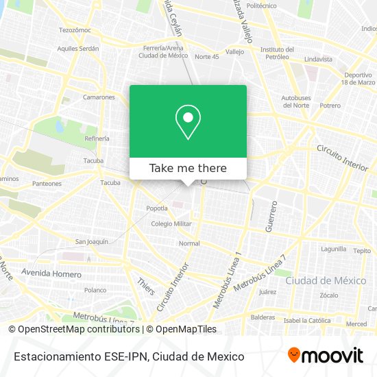 Estacionamiento ESE-IPN map