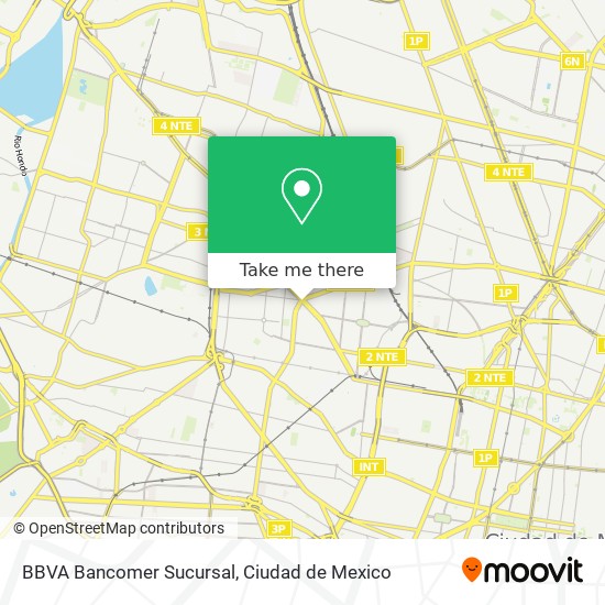 BBVA Bancomer Sucursal map