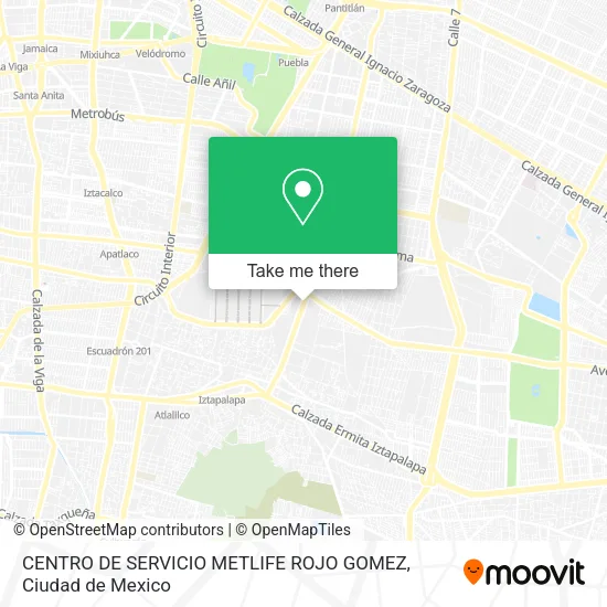 Mapa de CENTRO DE SERVICIO METLIFE ROJO GOMEZ