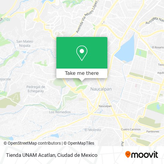 Tienda UNAM Acatlan map