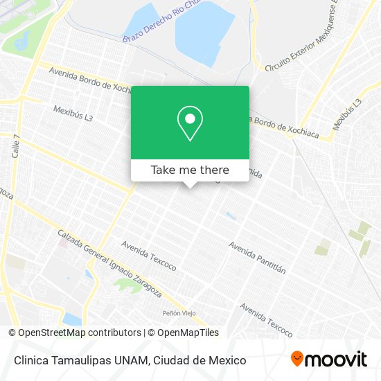 Mapa de Clinica Tamaulipas UNAM