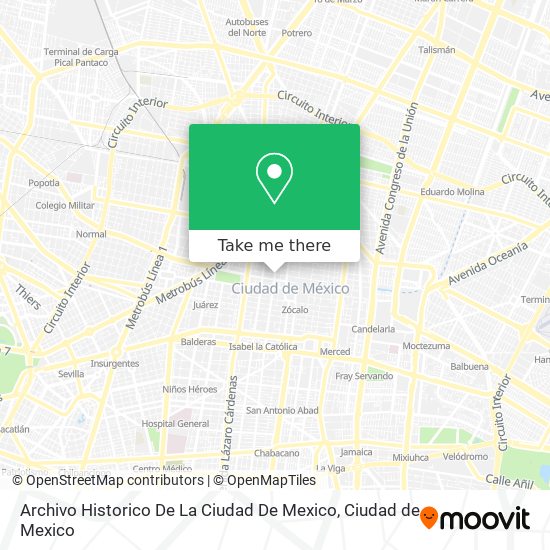 Archivo Historico De La Ciudad De Mexico map