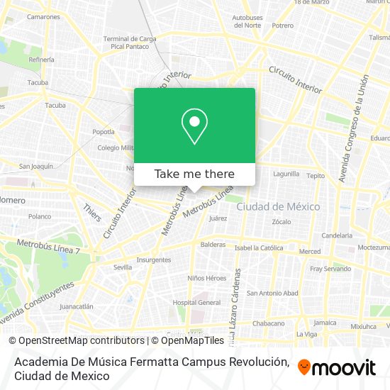 Academia De Música Fermatta Campus Revolución map