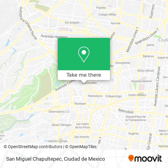 San Miguel Chapultepec map