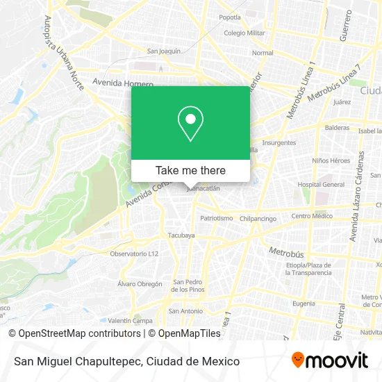 San Miguel Chapultepec map