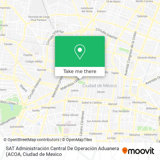SAT Administración Central De Operación Aduanera map