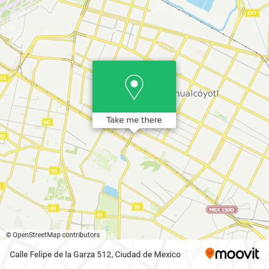 Mapa de Calle Felipe de la Garza 512