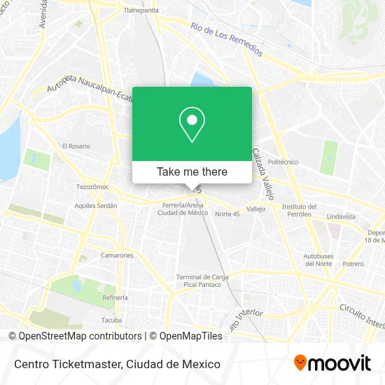 Centro Ticketmaster map