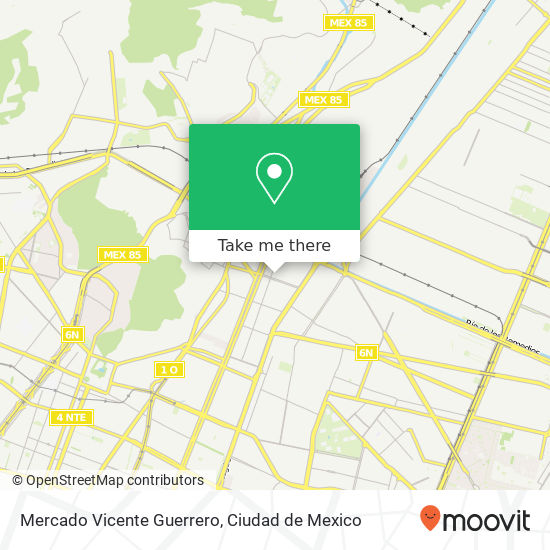 Mercado Vicente Guerrero map