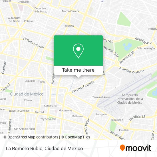 La Romero Rubio map