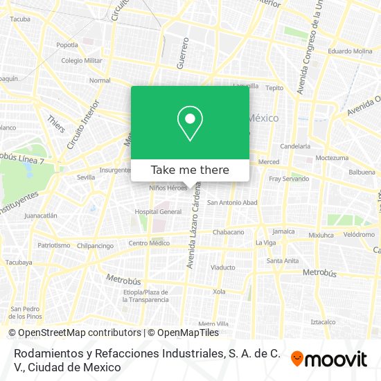 Rodamientos y Refacciones Industriales, S. A. de C. V. map