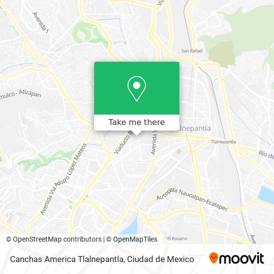 Canchas America Tlalnepantla map