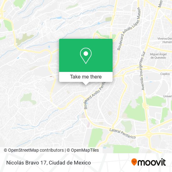 Nicolás Bravo 17 map