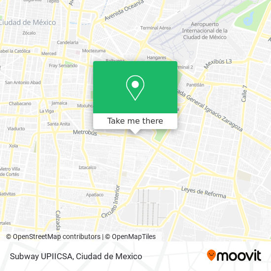 Mapa de Subway UPIICSA