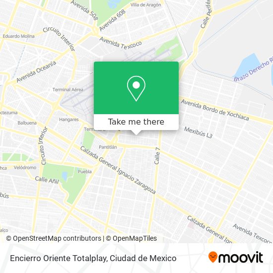 Mapa de Encierro Oriente Totalplay