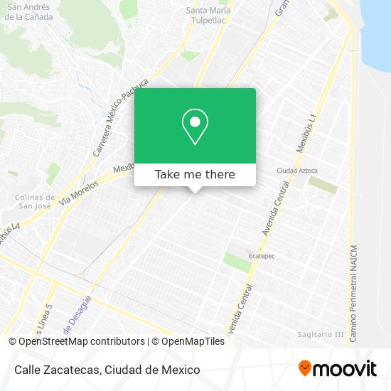 Mapa de Calle Zacatecas